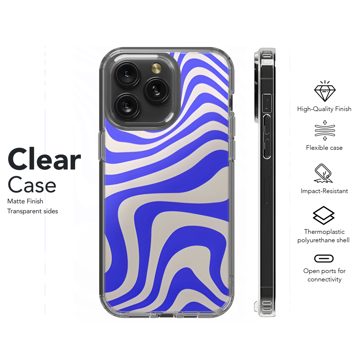 Blue Psychedelic Retro Phone Case iPhone Samsung Cover Pixel 2150 - Image 8