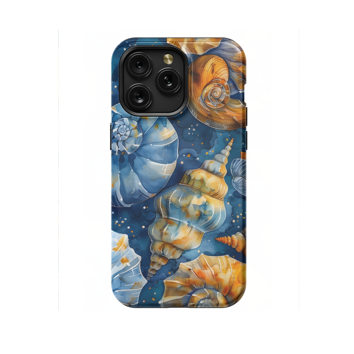 Blue Sea Shells Painting Phone Case iPhone Samsung Cover Pixel 1185 - Image 1