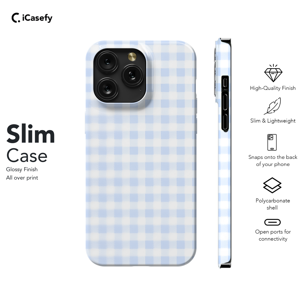 Blue Stripe Plaid Phone Case iPhone Samsung Cover Pixel 1389 - Image 6