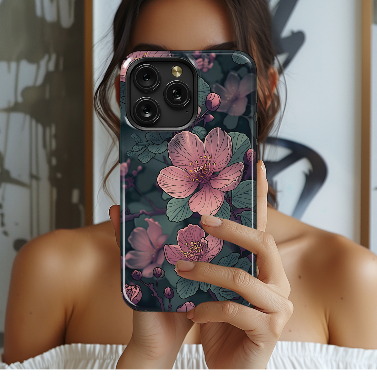 Blushing Blossom Bloom Phone Case iPhone Samsung Cover Pixel 4117 - Image 2