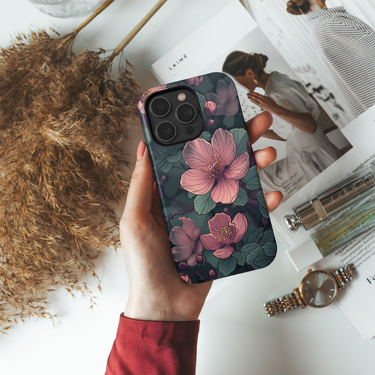 Blushing Blossom Bloom Phone Case iPhone Samsung Cover Pixel 4117 - Image 4