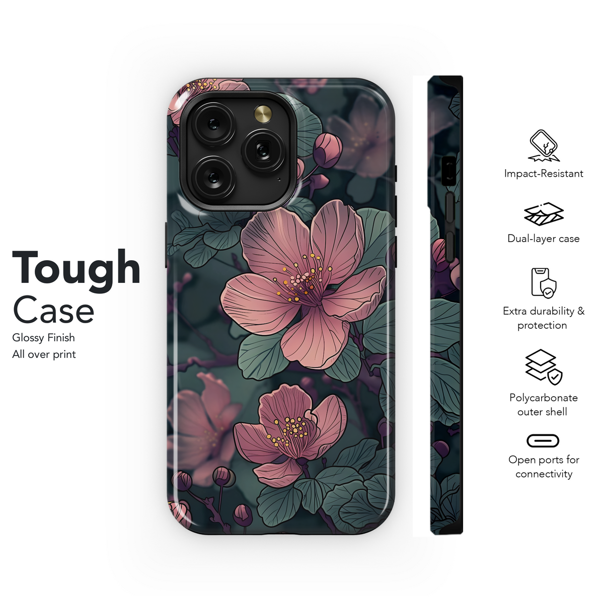 Blushing Blossom Bloom Phone Case iPhone Samsung Cover Pixel 4117 - Image 6