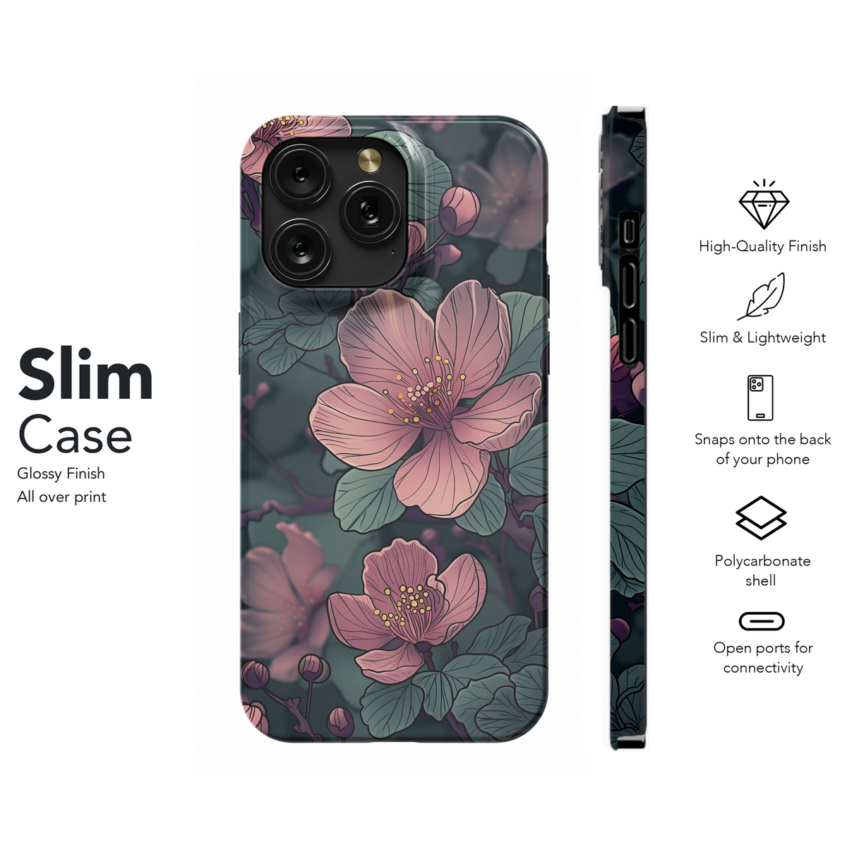 Blushing Blossom Bloom Phone Case iPhone Samsung Cover Pixel 4117 - Image 7