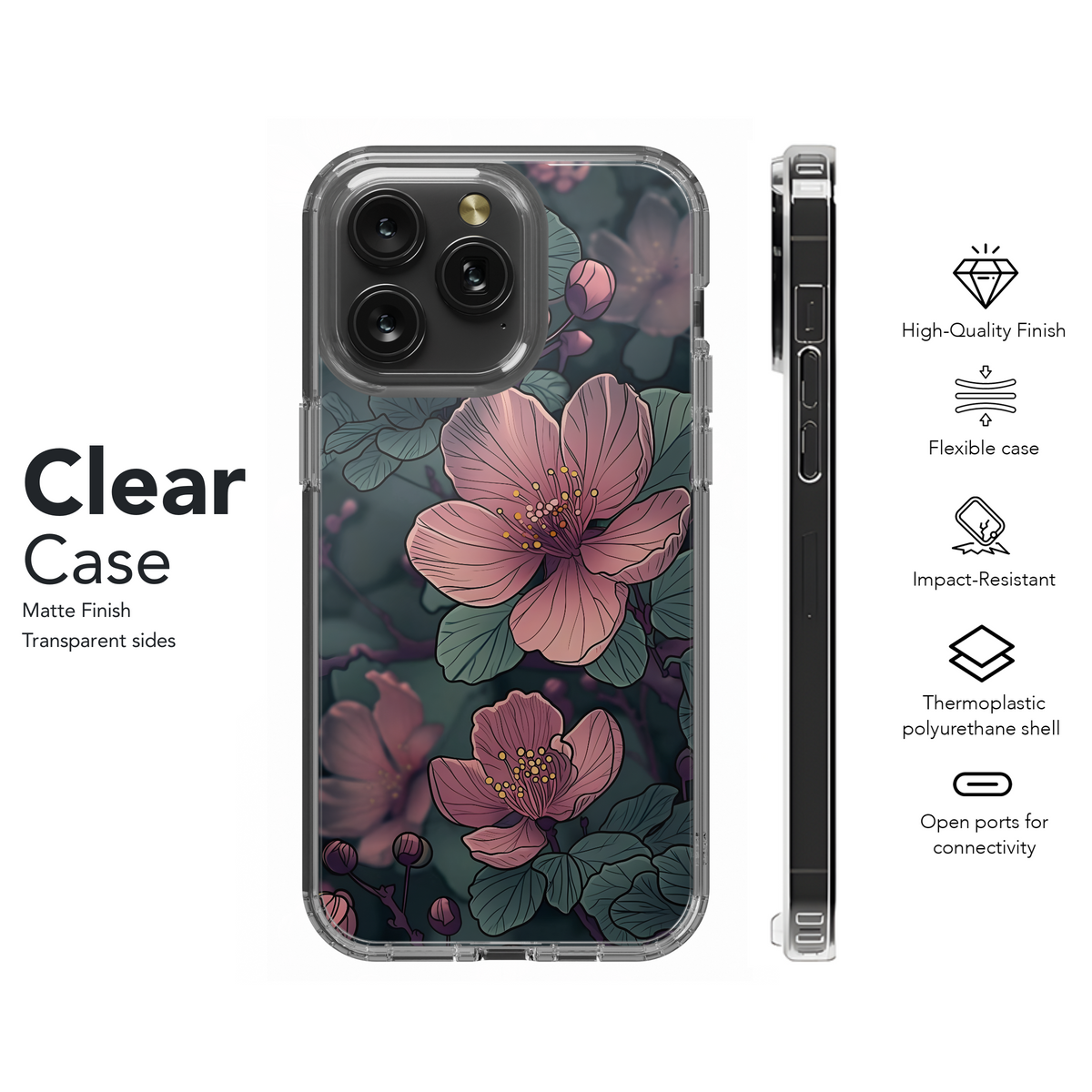 Blushing Blossom Bloom Phone Case iPhone Samsung Cover Pixel 4117 - Image 8