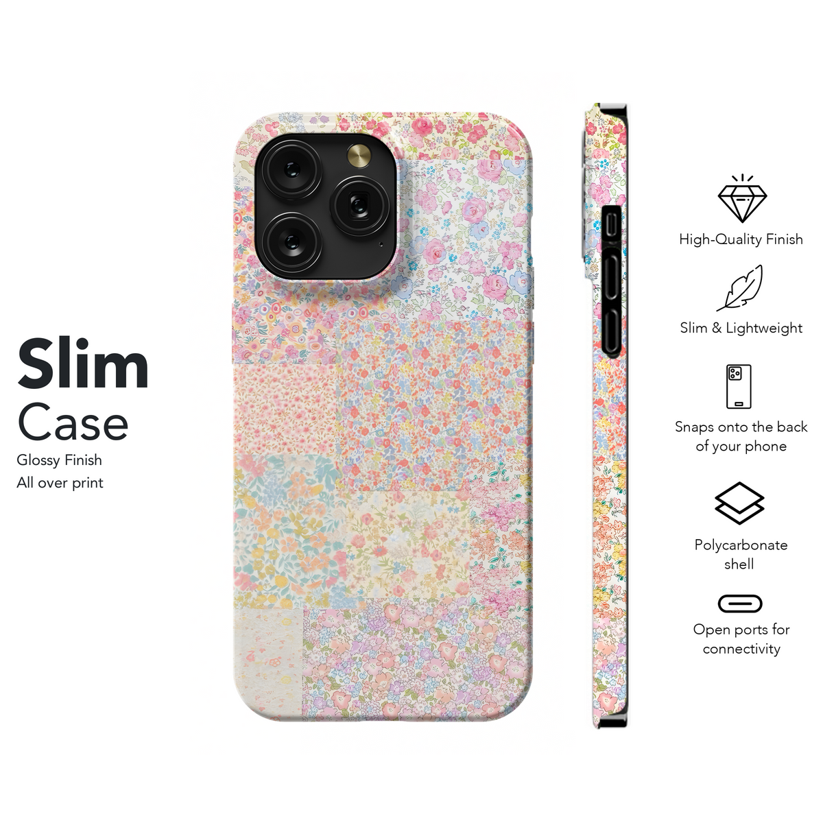 Blushing Quilt Phone Case iPhone Samsung Cover Pixel 3209 - Image 7