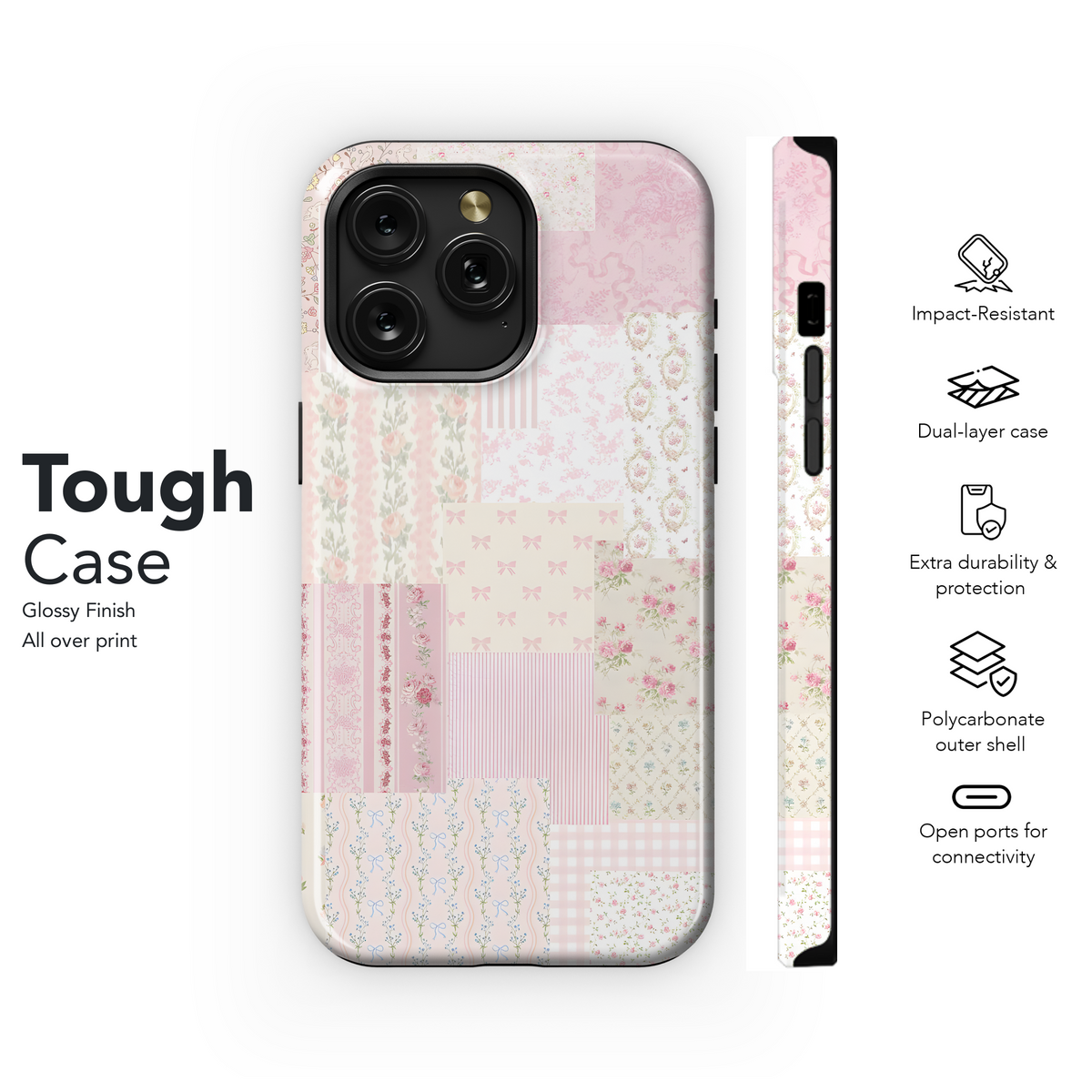 Blushing Quilt Phone Case iPhone Samsung Cover Pixel 3210 - Image 6