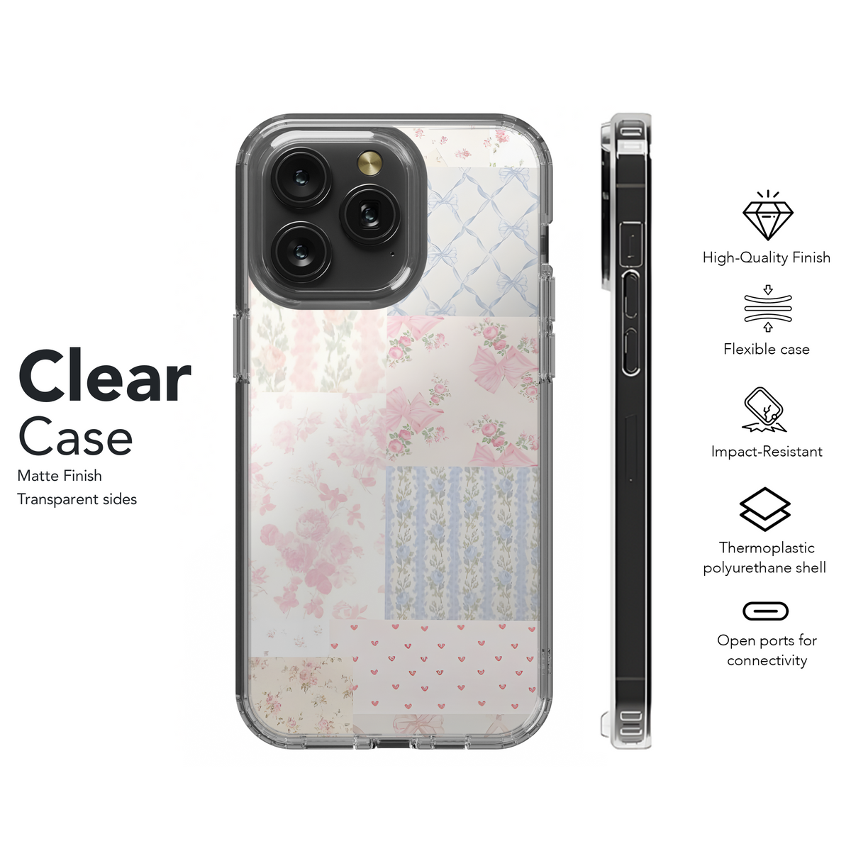 Blushing Quilt Phone Case iPhone Samsung Cover Pixel 3211 - Image 8