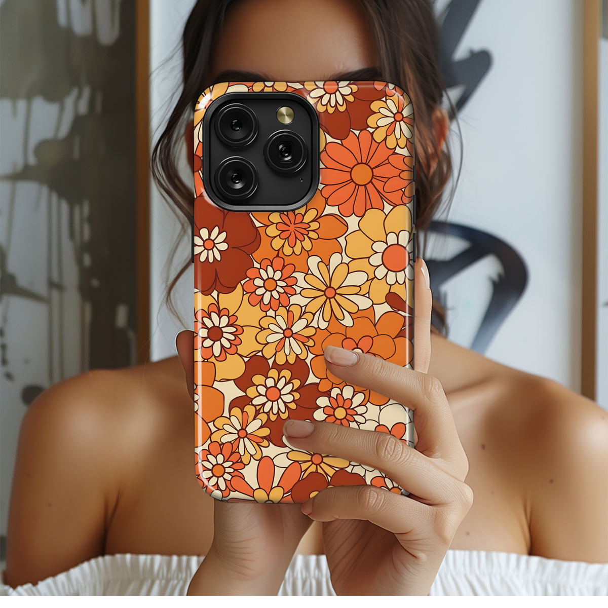 Boho Floral Phone Case iPhone Samsung Cover Pixel 2526 - Image 2