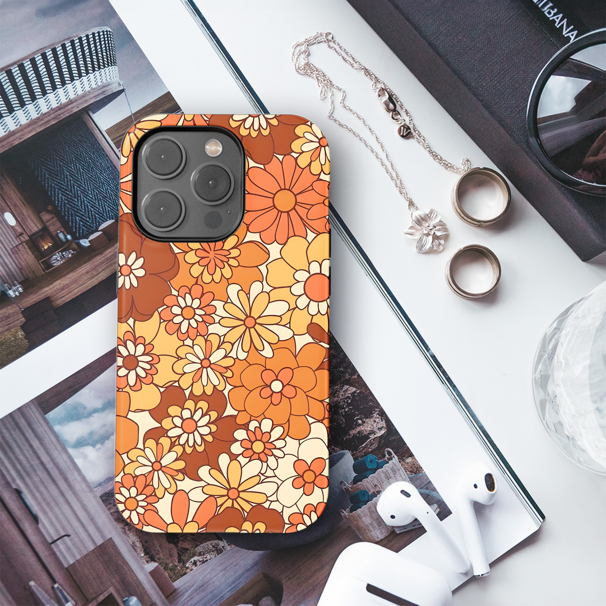 Boho Floral Phone Case iPhone Samsung Cover Pixel 2526 - Image 3