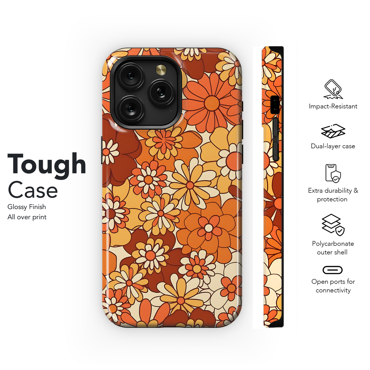 Boho Floral Phone Case iPhone Samsung Cover Pixel 2526 - Image 6