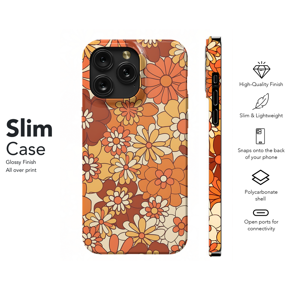 Boho Floral Phone Case iPhone Samsung Cover Pixel 2526 - Image 7