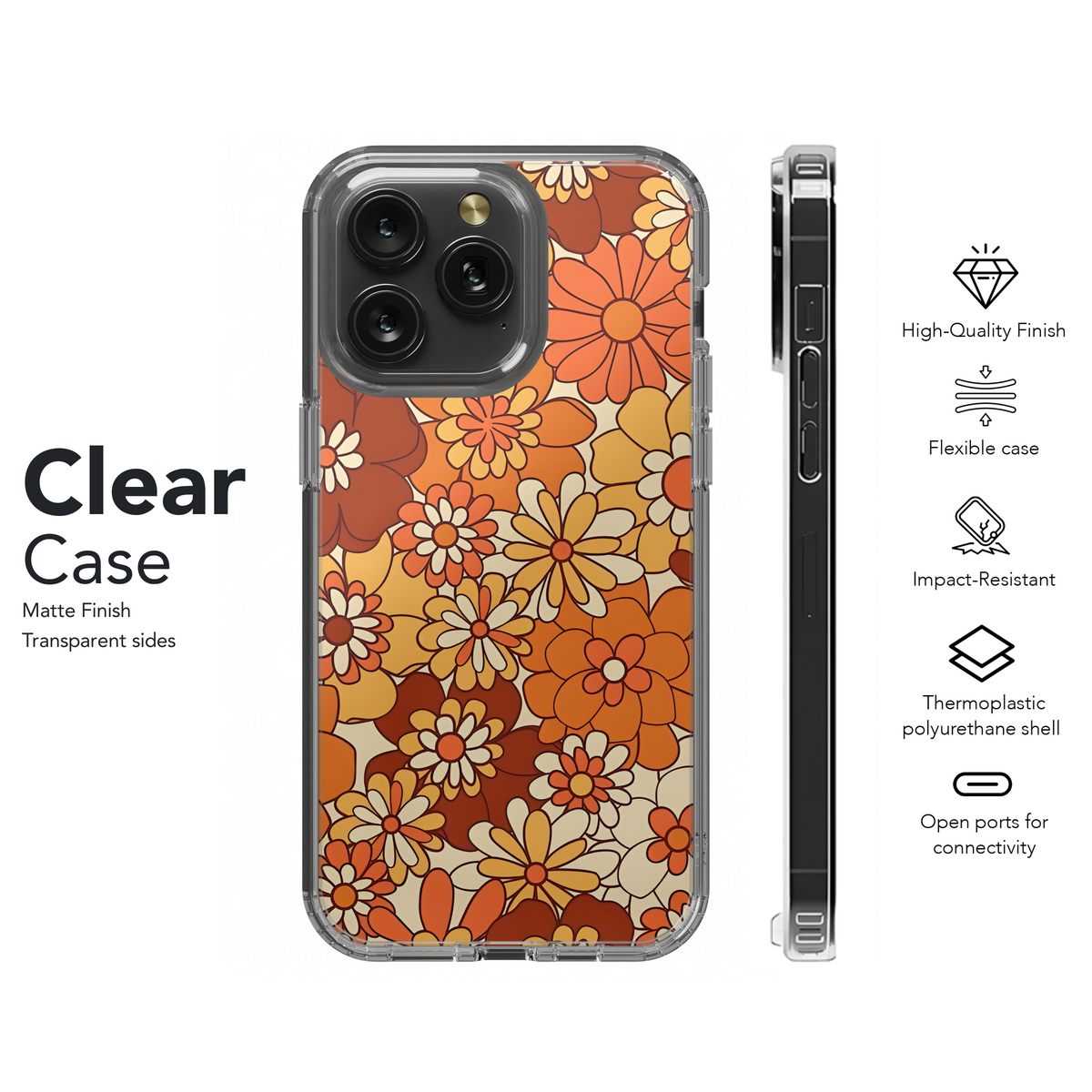 Boho Floral Phone Case iPhone Samsung Cover Pixel 2526 - Image 8