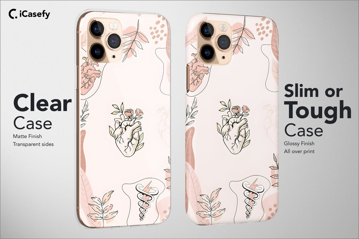 Boho Nurse Phone Case, Anatomy Phone Case, Aesthetic Phone Case, Hospital Phone Case - Image 3