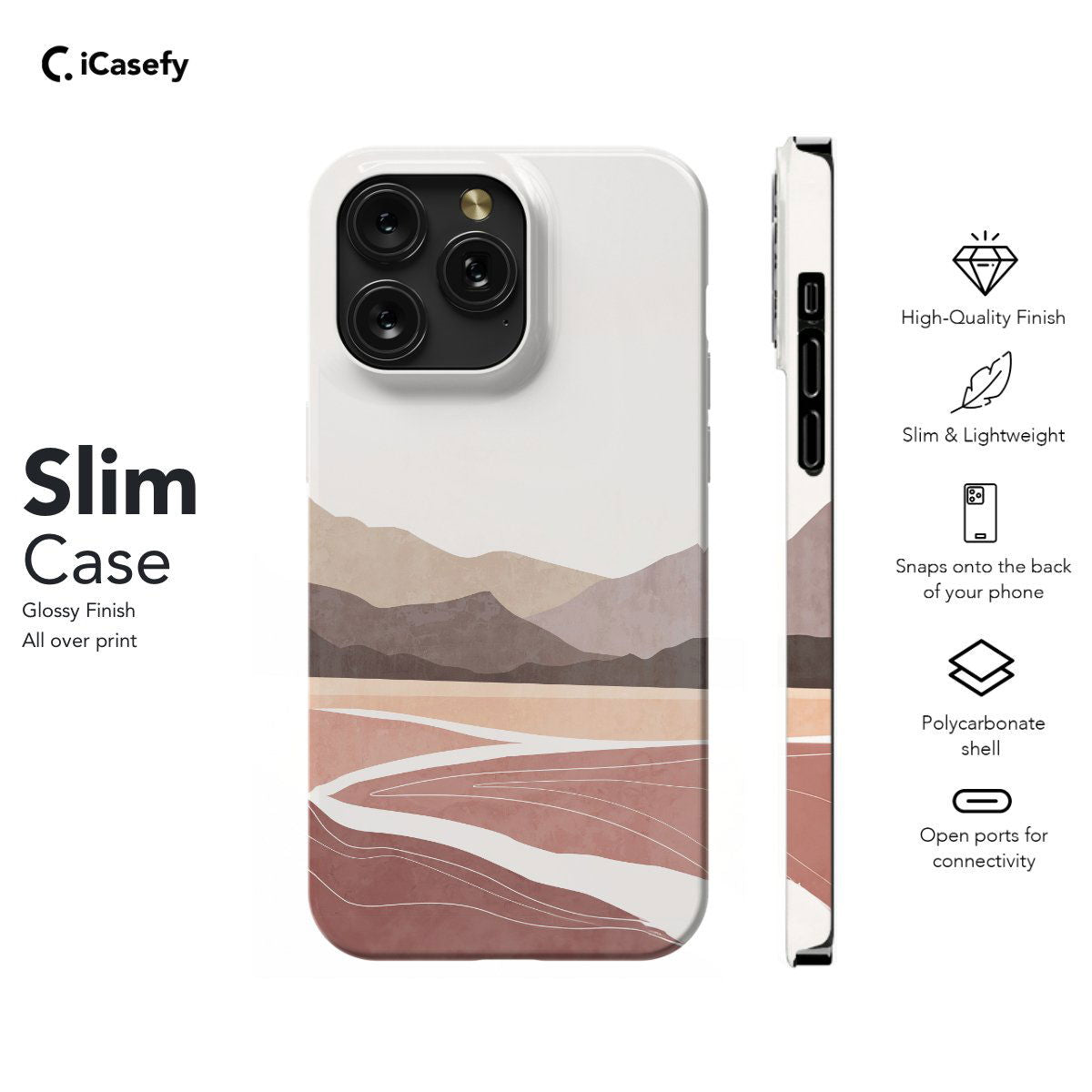 Boho Style Minimalism Landscape Phone Case iPhone Samsung Pixel & More #108 - Image 6