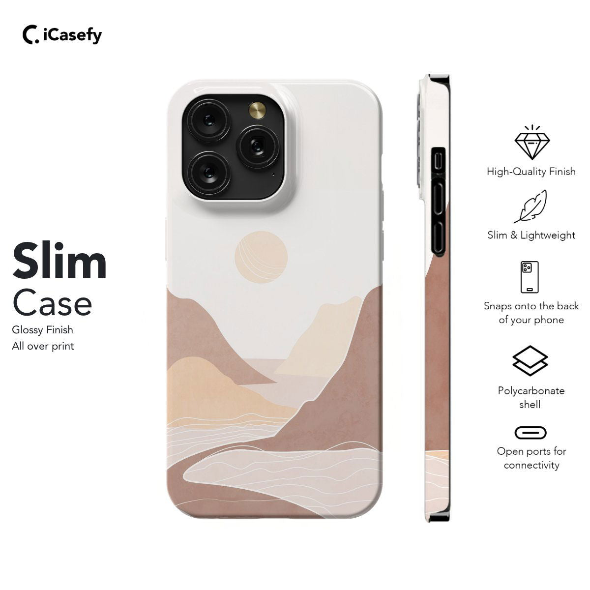 Boho Style Minimalism Landscape Phone Case iPhone Samsung Pixel & More #110 - Image 6