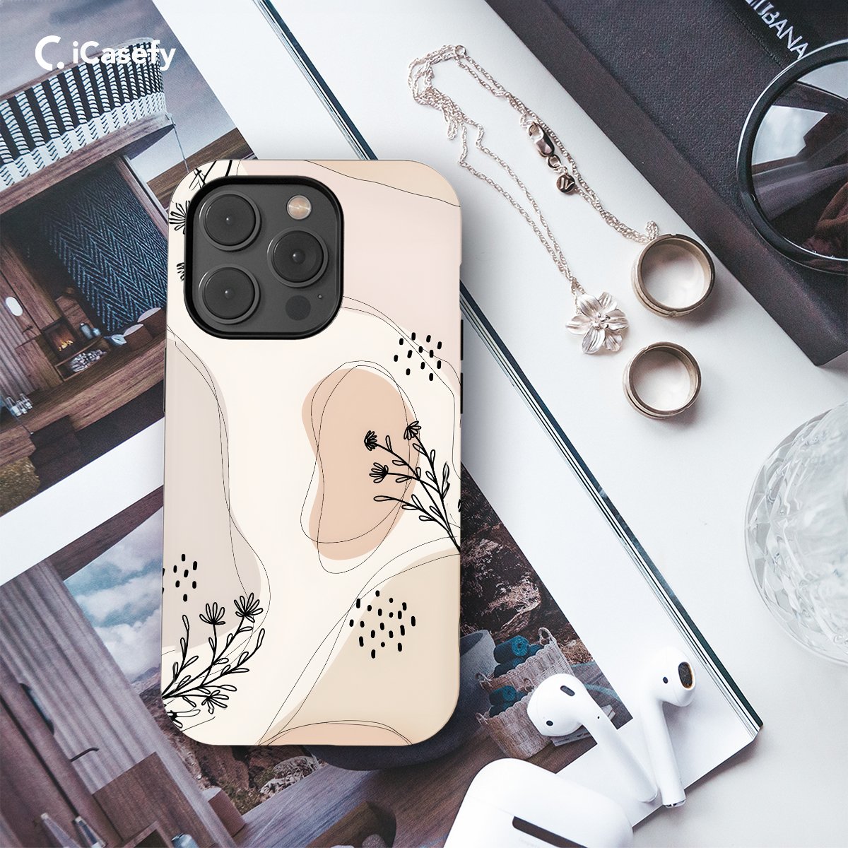 Boho Style Minimalist Flower Phone Case iPhone Samsung Pixel & More #72 - Image 3