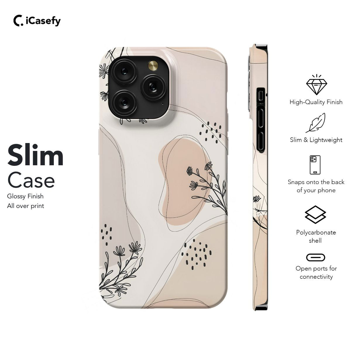 Boho Style Minimalist Flower Phone Case iPhone Samsung Pixel & More #72 - Image 6