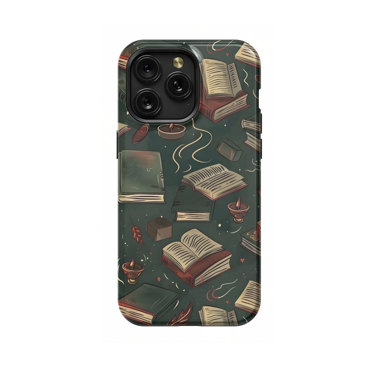 Book Aesthetic Phone Case - Literary Design Monogram Option - iPhone Samsung Pixel  More - Image 1