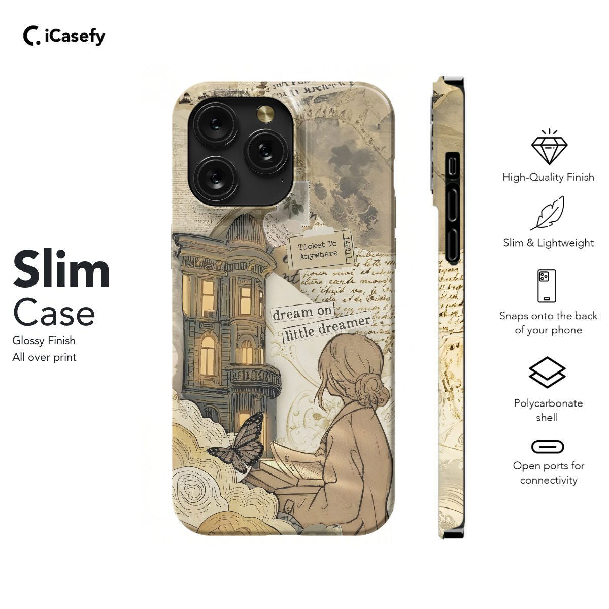 Book Lover Bookish Collage Aesthetic Phone Case iPhone Samsung Pixel & More #413 - Image 6