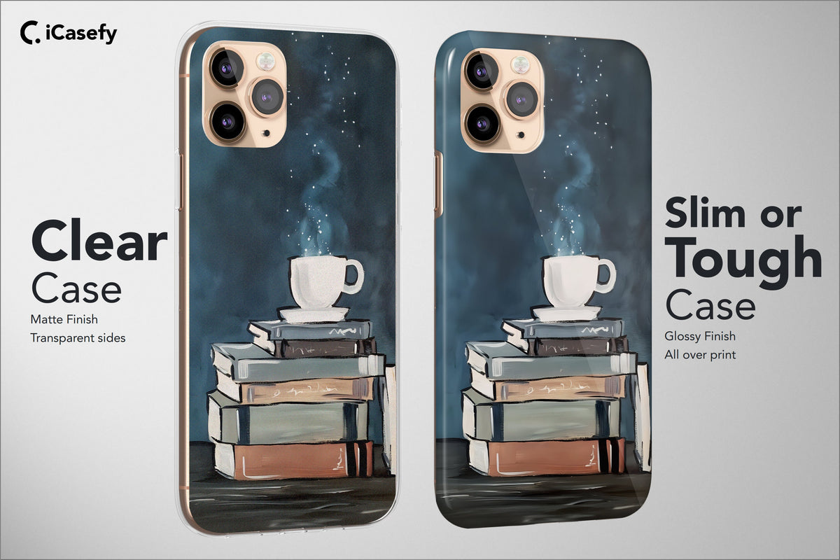 Book Lover Phone Case Bookish Aesthetic Cat Cover - Image 4