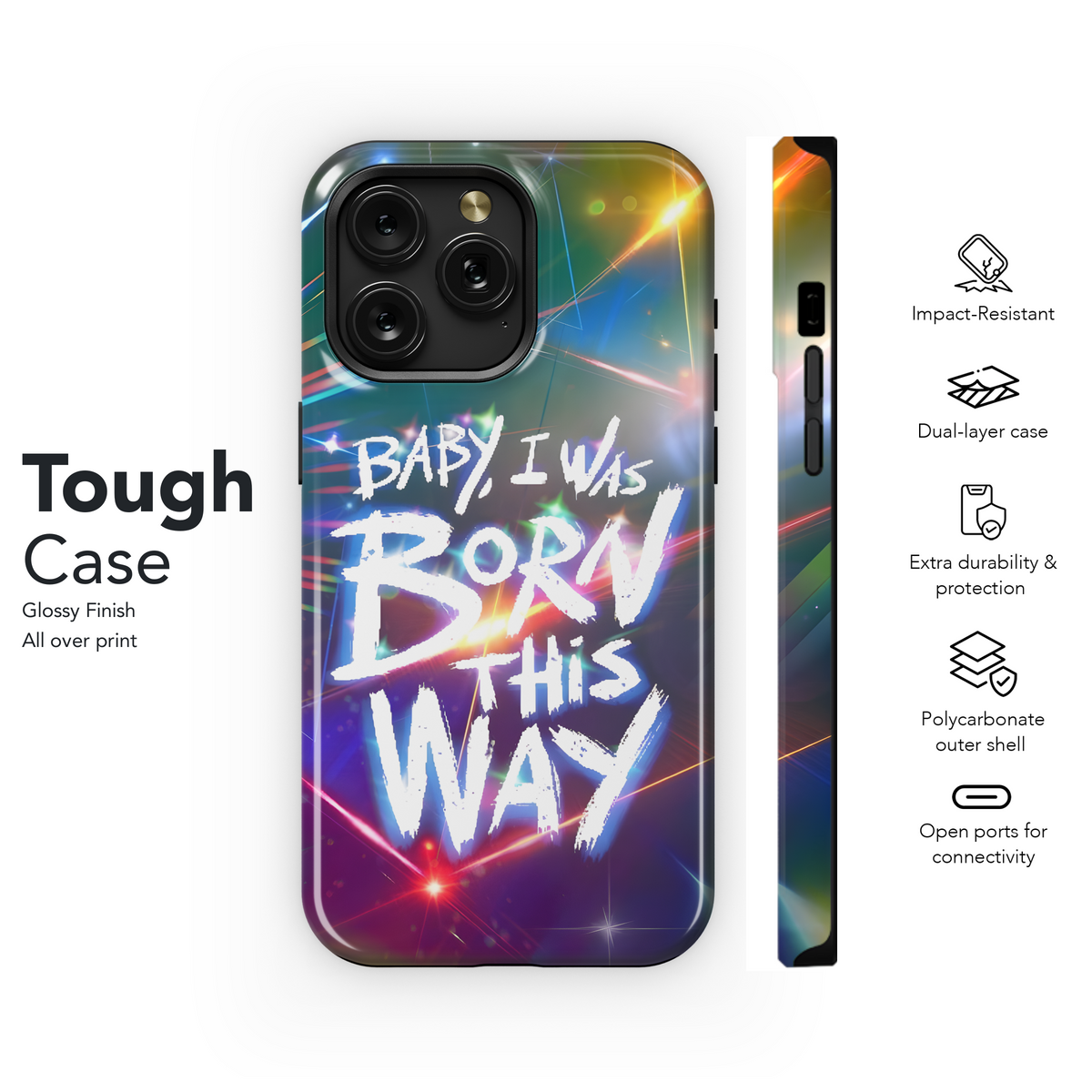 Born This Way Neon
 Phone Case iPhone Samsung Cover Pixel 4233 - Image 6