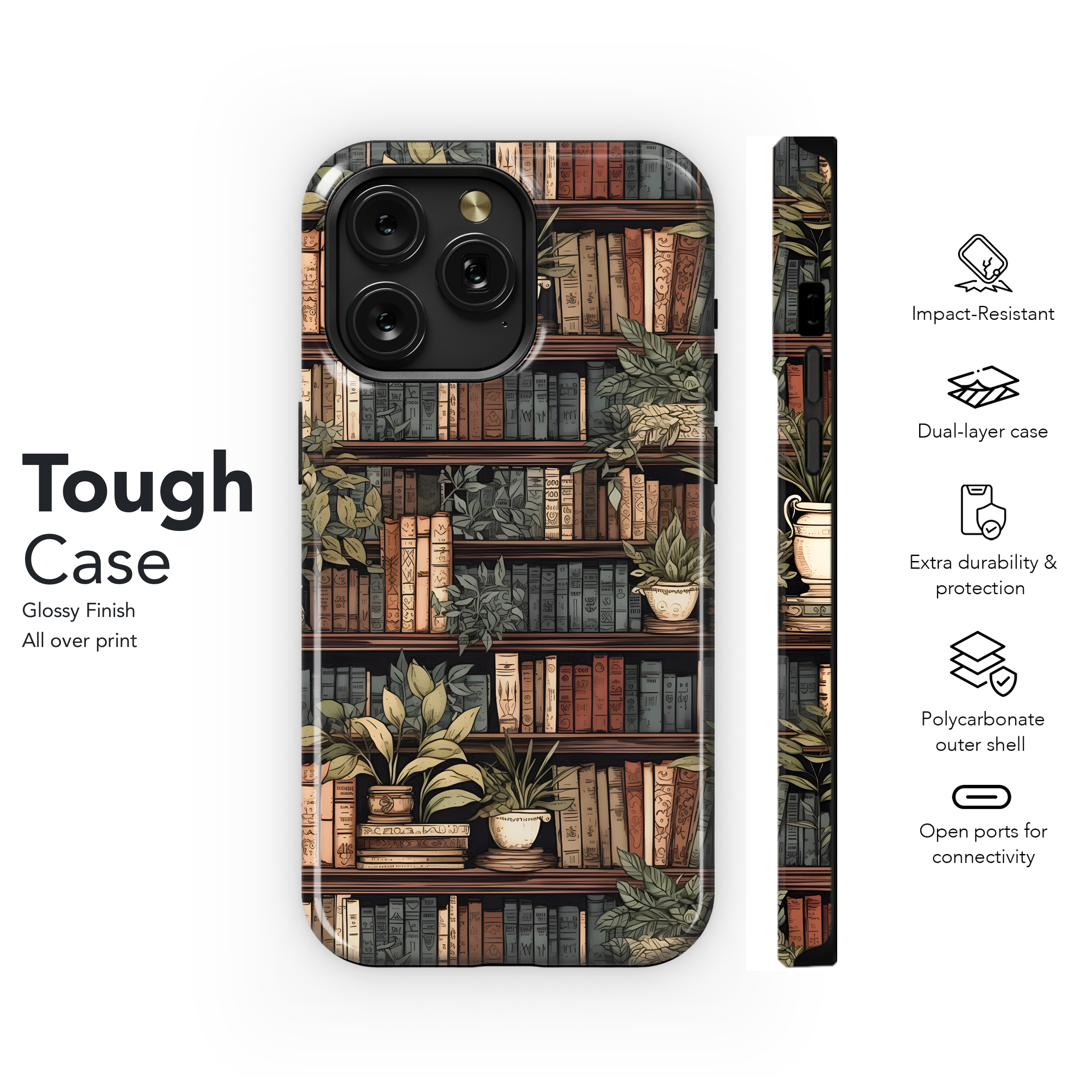 Botanical Library
 Phone Case iPhone Samsung Cover Pixel 4482 - Image 6