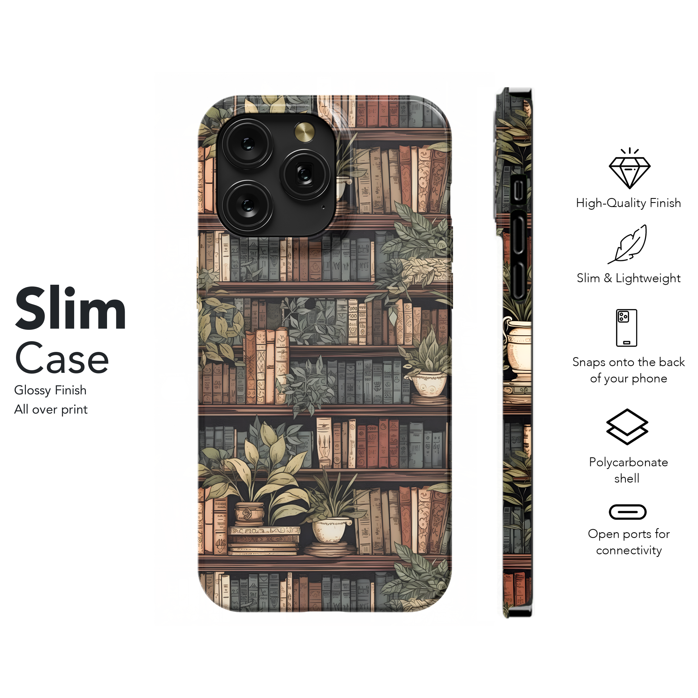 Botanical Library
 Phone Case iPhone Samsung Cover Pixel 4482 - Image 7