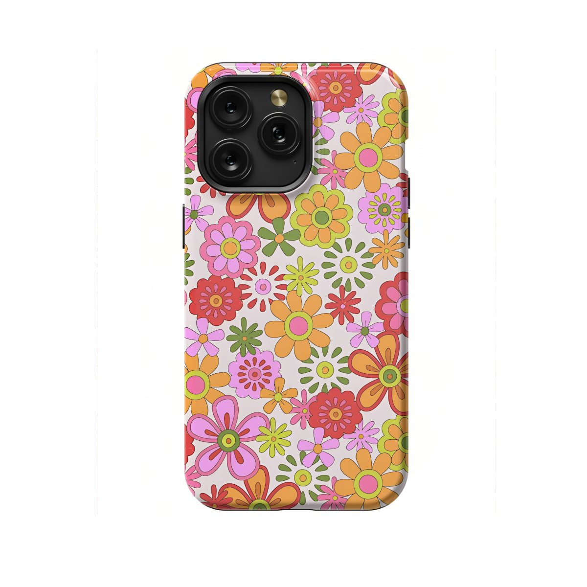 Botanical Psychedelic Groovy Floral Phone Case iPhone Samsung Cover Pixel 1108 - Image 1