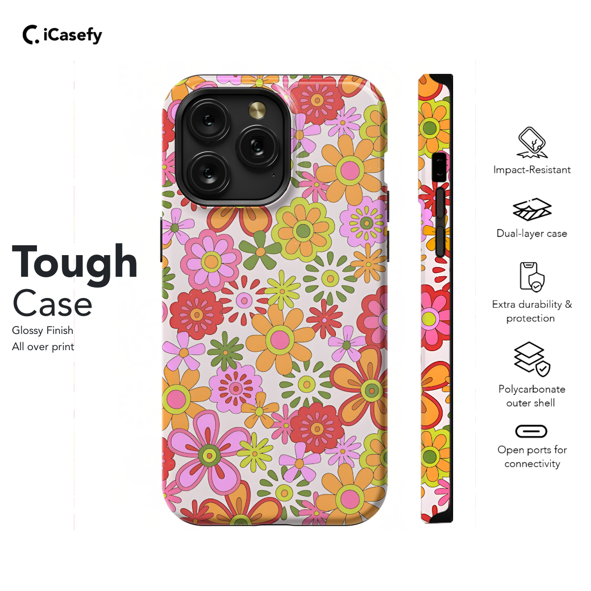 Botanical Psychedelic Groovy Floral Phone Case iPhone Samsung Cover Pixel 1108 - Image 5