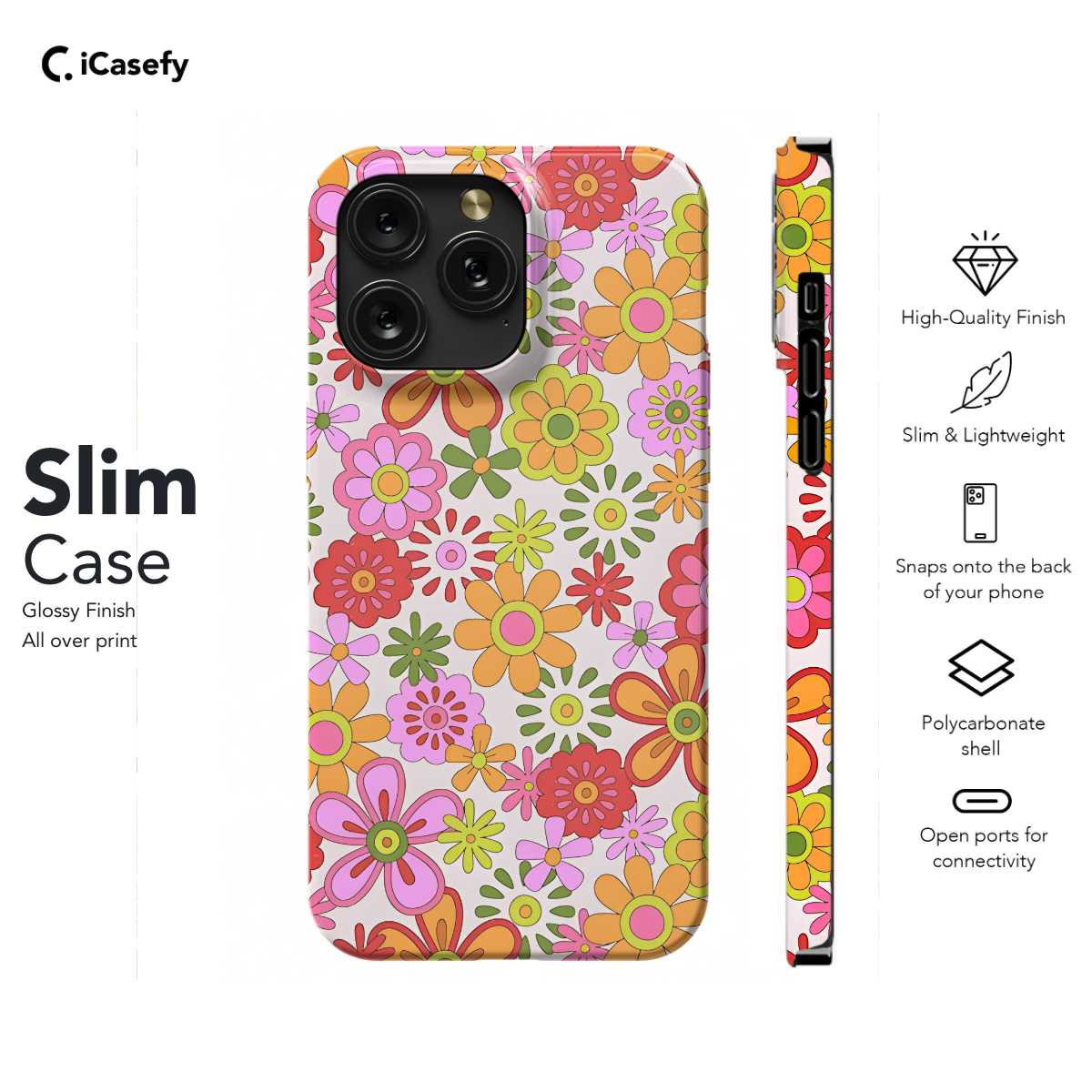 Botanical Psychedelic Groovy Floral Phone Case iPhone Samsung Cover Pixel 1108 - Image 6