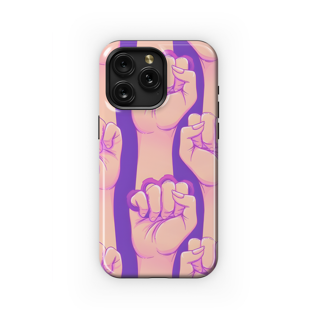 Brass Knuckles Fist Girl Power Phone Case iPhone Samsung Cover Pixel 3870 - Image 1