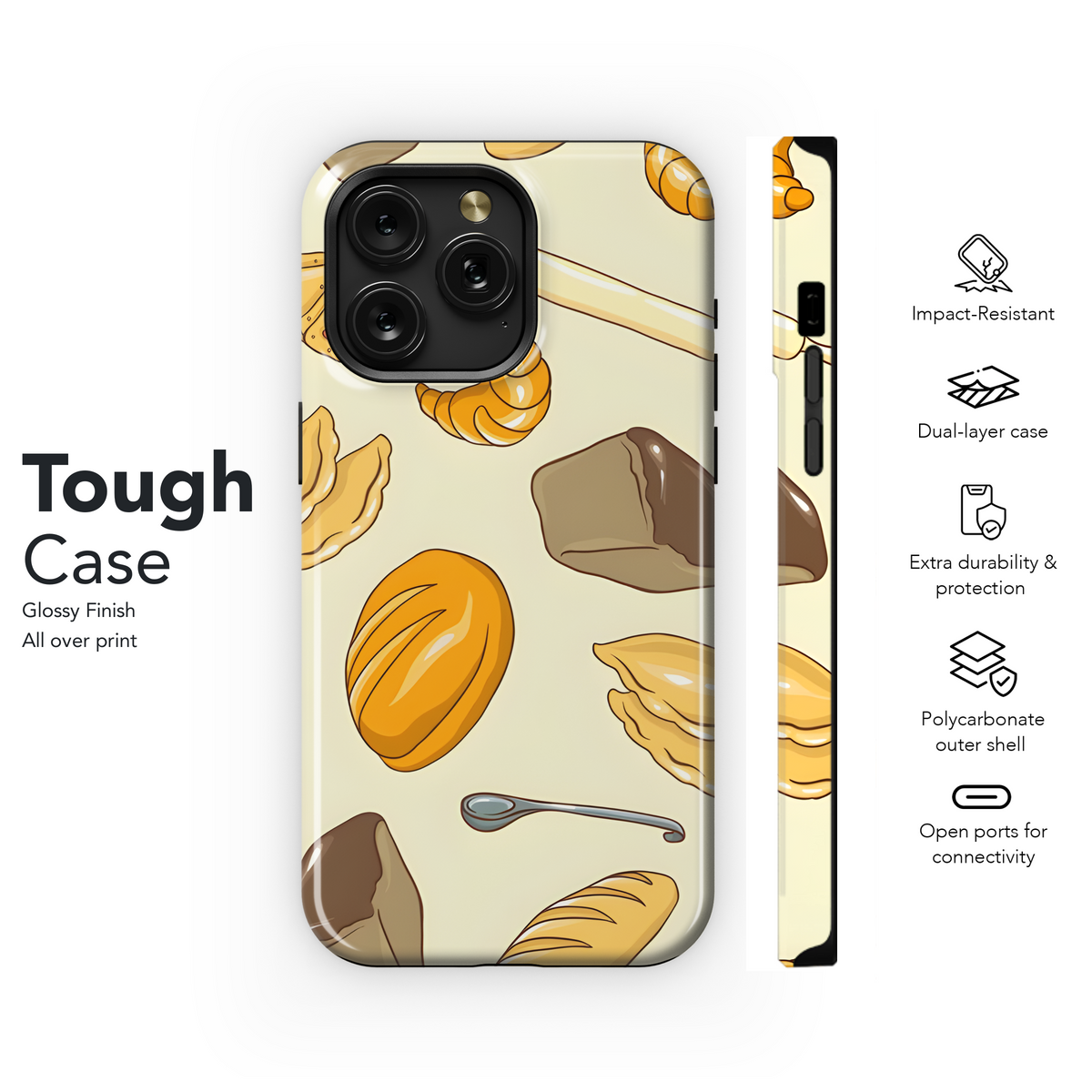 Bread No Gradient Phone Case iPhone Samsung Cover Pixel 3978 - Image 6