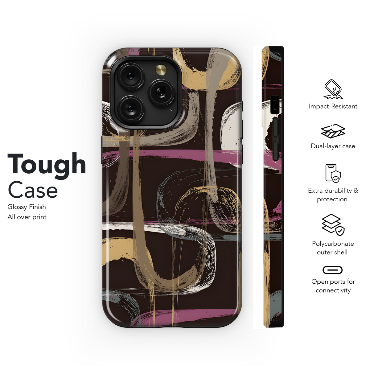 Bright Brush Texture Phone Case iPhone Samsung Cover Pixel 2585 - Image 6