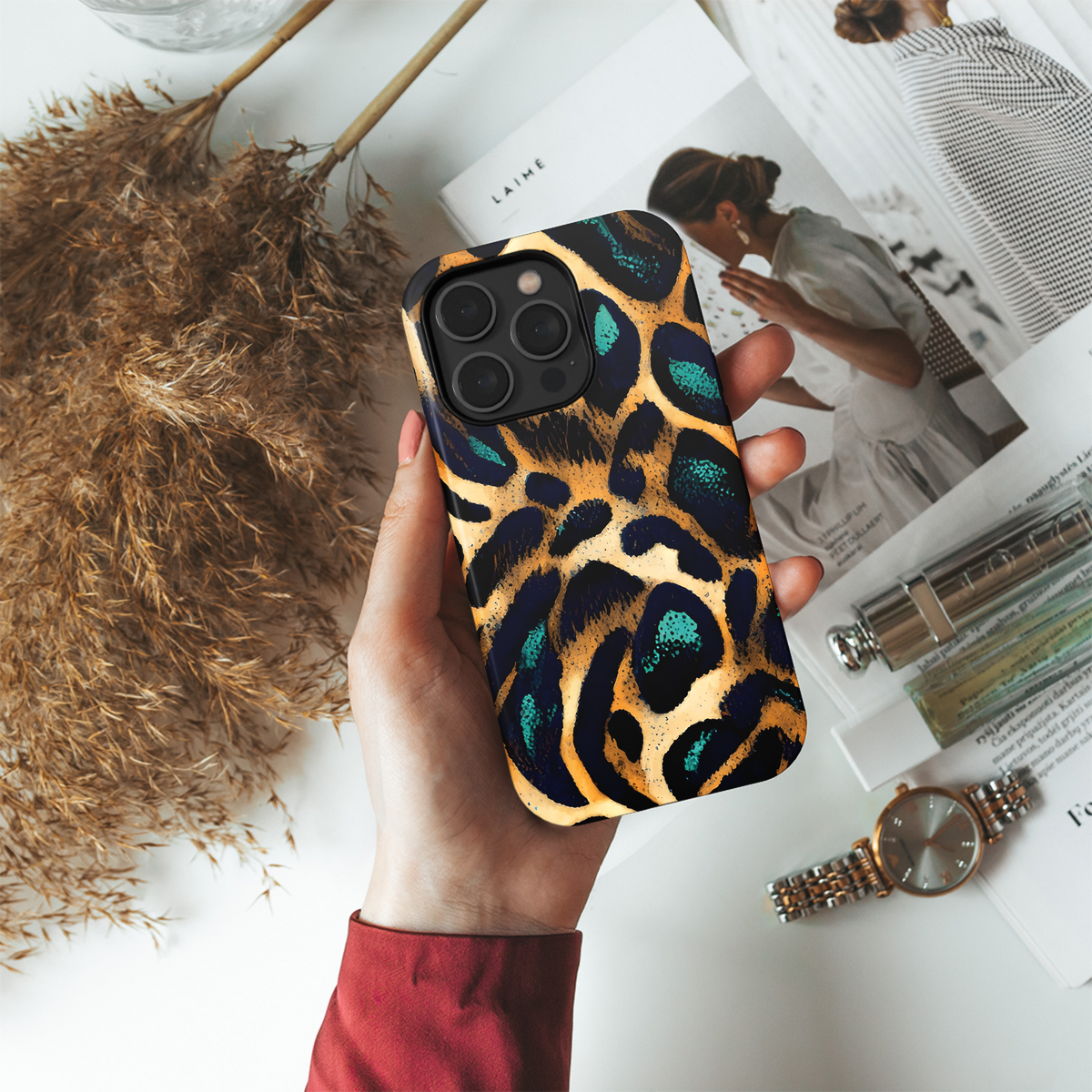 Bright Mythical Animal Print Phone Case iPhone Samsung Cover Pixel 3701 - Image 4