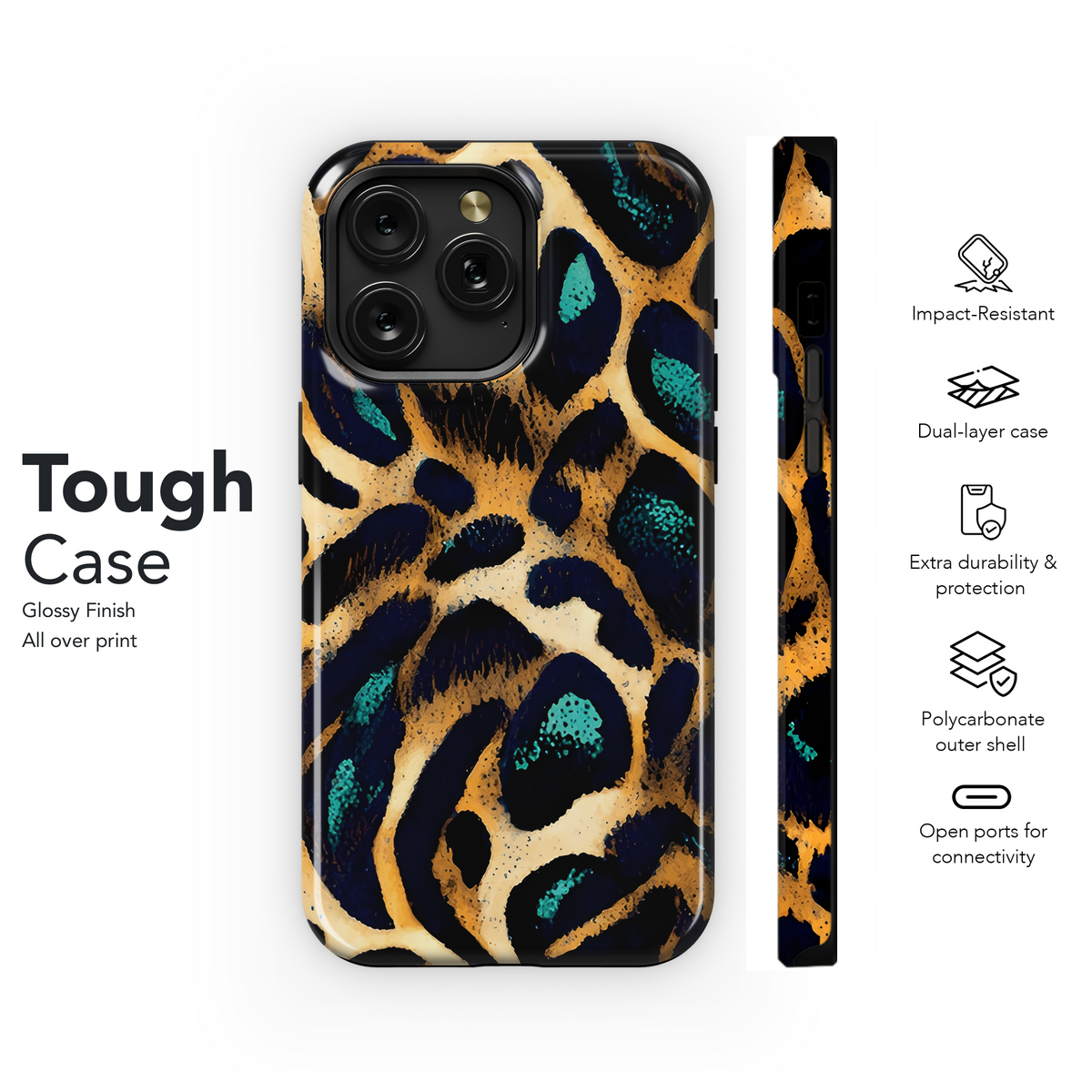 Bright Mythical Animal Print Phone Case iPhone Samsung Cover Pixel 3701 - Image 6