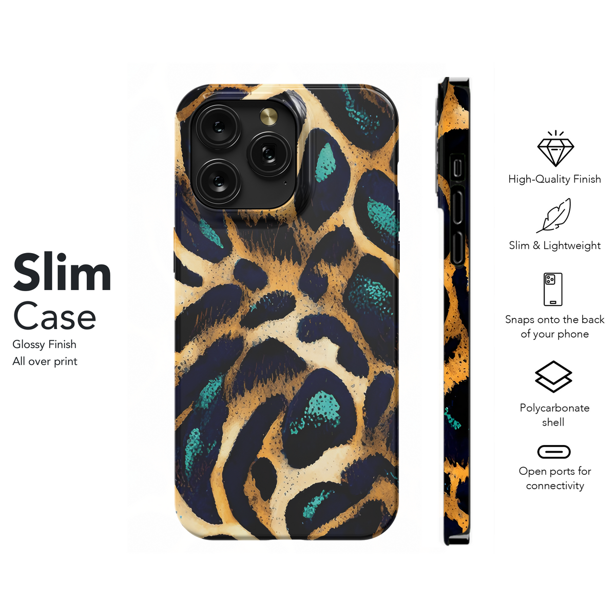 Bright Mythical Animal Print Phone Case iPhone Samsung Cover Pixel 3701 - Image 7