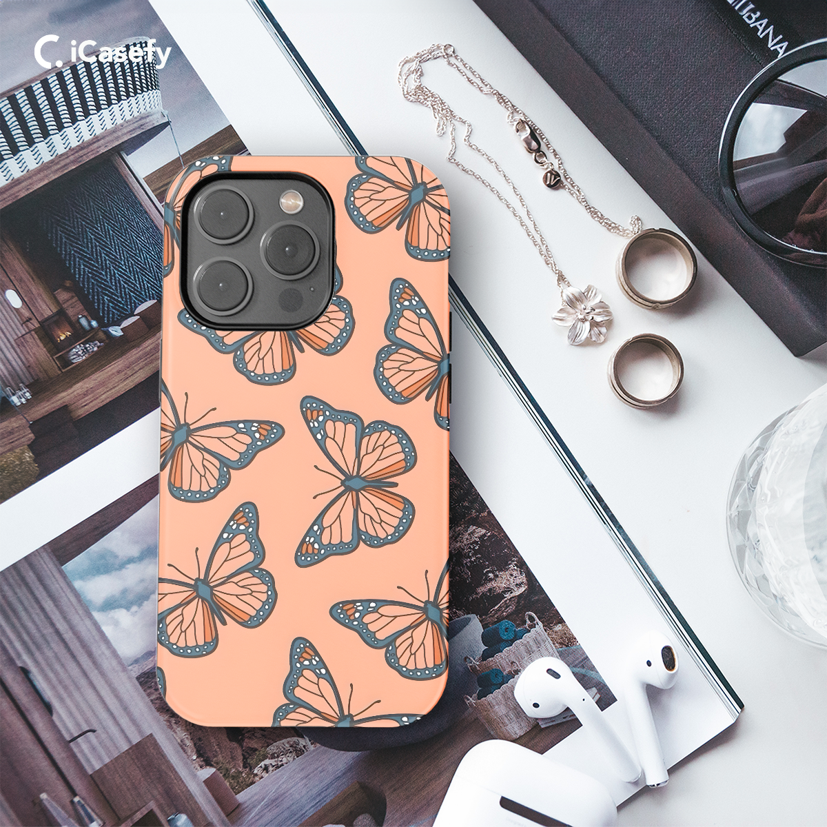 Brown Butterfly Phone Case iPhone Samsung Pixel & More 67 - Image 3