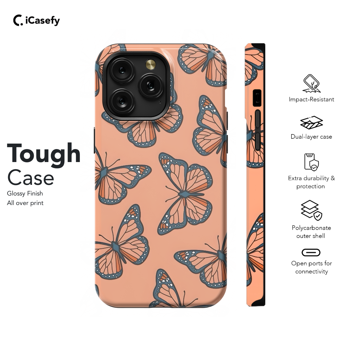 Brown Butterfly Phone Case iPhone Samsung Pixel & More 67 - Image 5