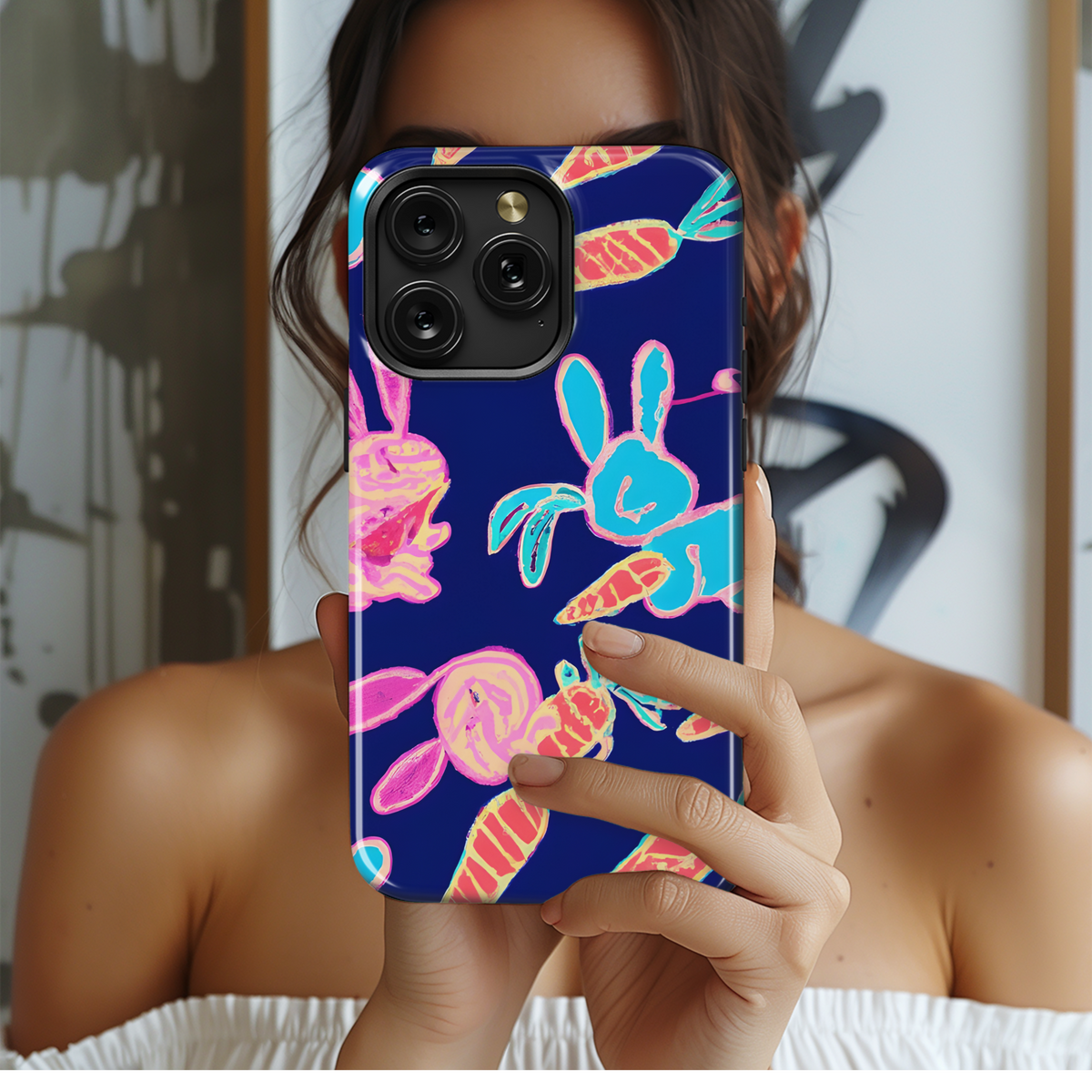 Bunny Carrot Pastel Phone Case iPhone Samsung Cover Pixel 3381 - Image 2