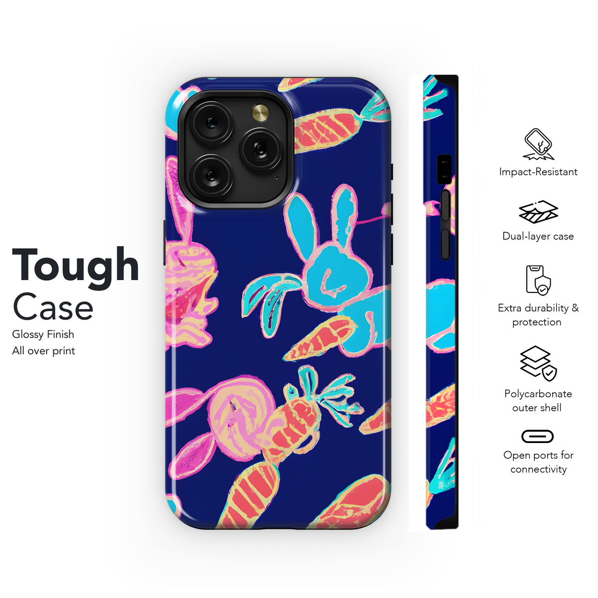 Bunny Carrot Pastel Phone Case iPhone Samsung Cover Pixel 3381 - Image 6