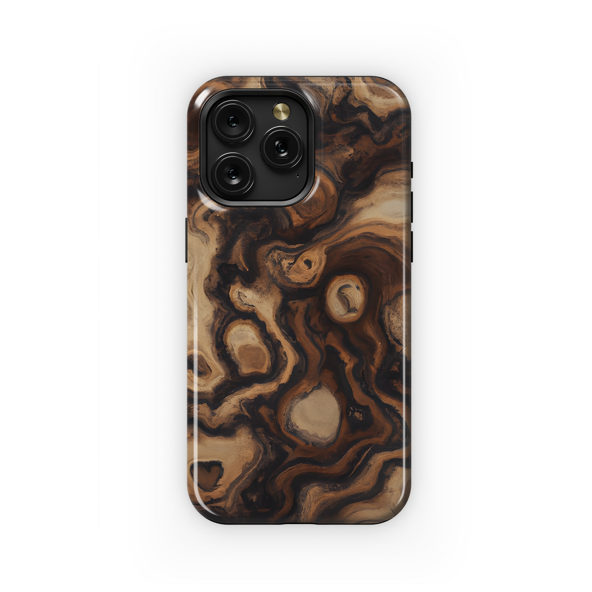 Burl Wood Grain Phone Case iPhone Samsung Cover Pixel 3600 - Image 1