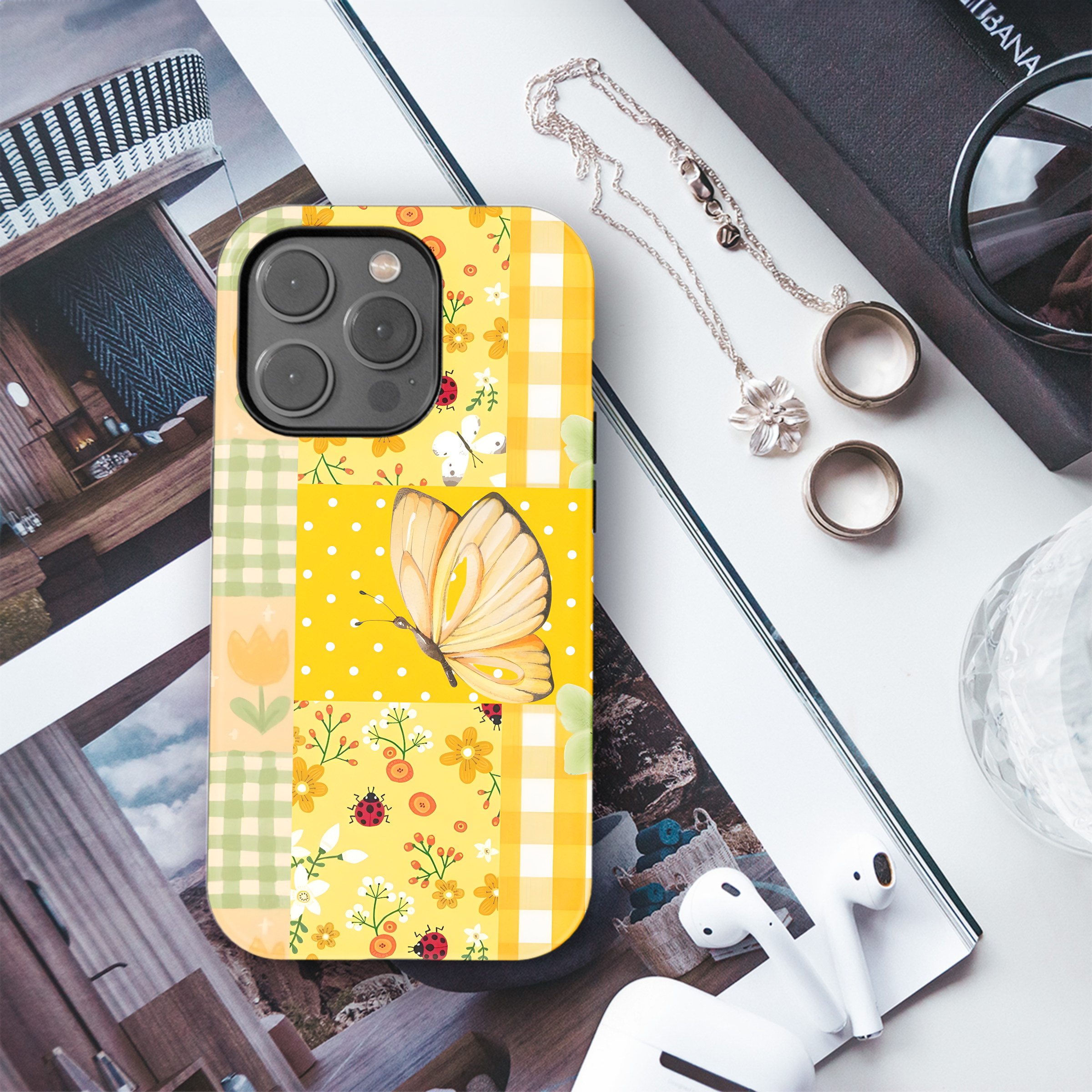 Butterflies & Blooms
 Phone Case iPhone Samsung Cover Pixel 4477 - Image 3