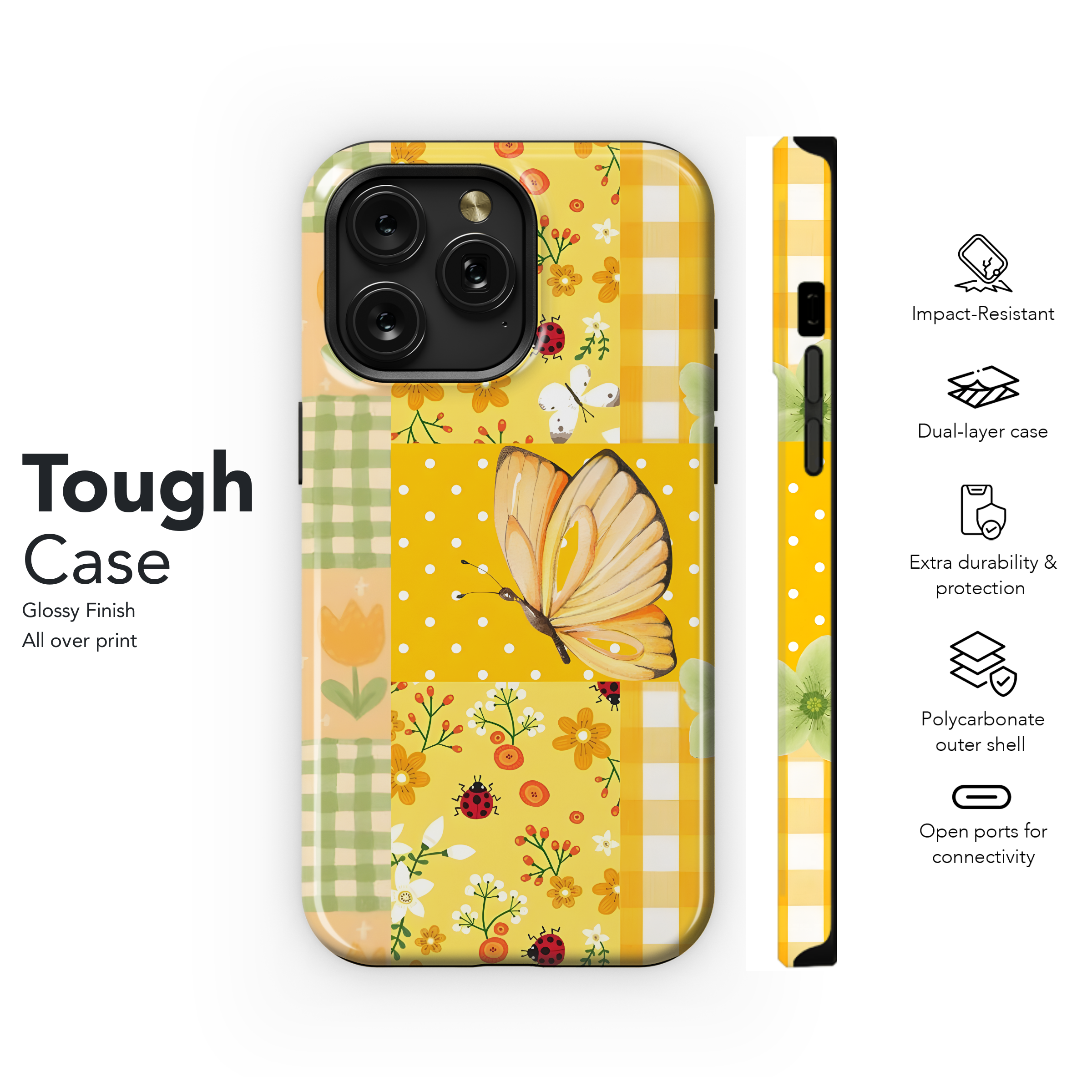 Butterflies & Blooms
 Phone Case iPhone Samsung Cover Pixel 4477 - Image 6