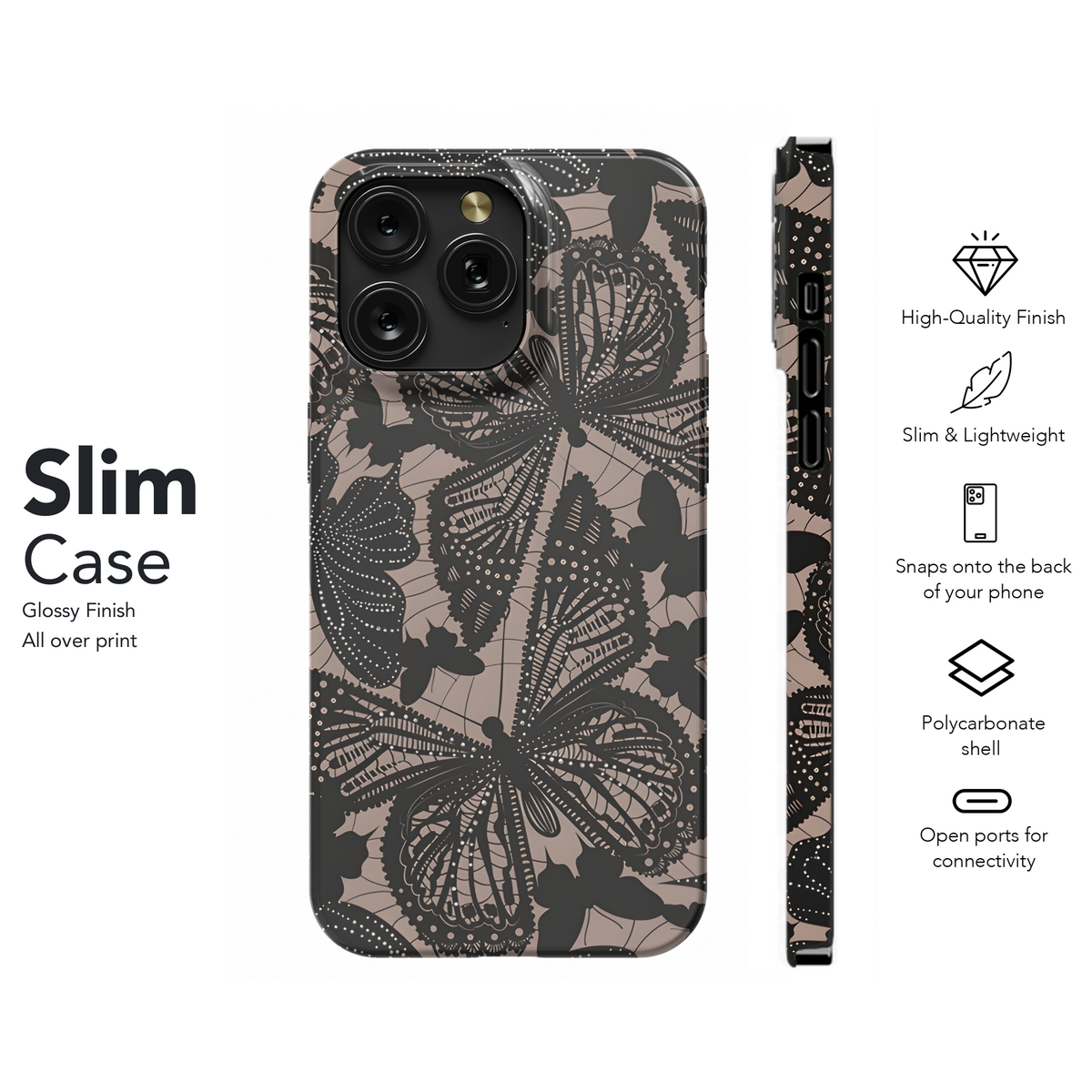 Butterfly Lace Phone Case iPhone Samsung Cover Pixel 3946 - Image 7