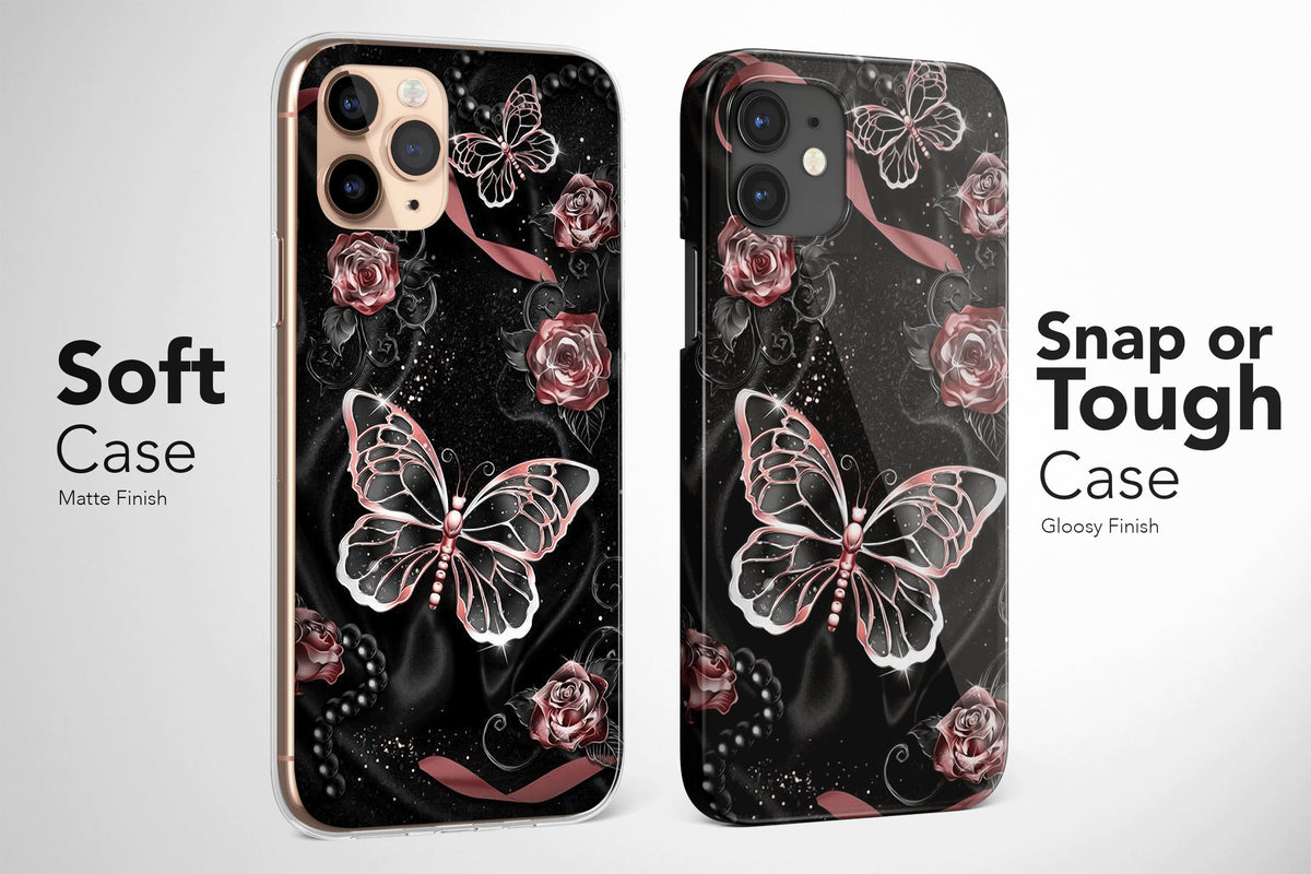 Butterfly Phone Case Cute Aesthetic Retro Floral Cover - Image 4