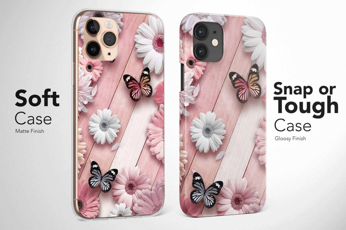 Butterfly Phone Case Cute Aesthetic Retro Floral Cover - Image 3