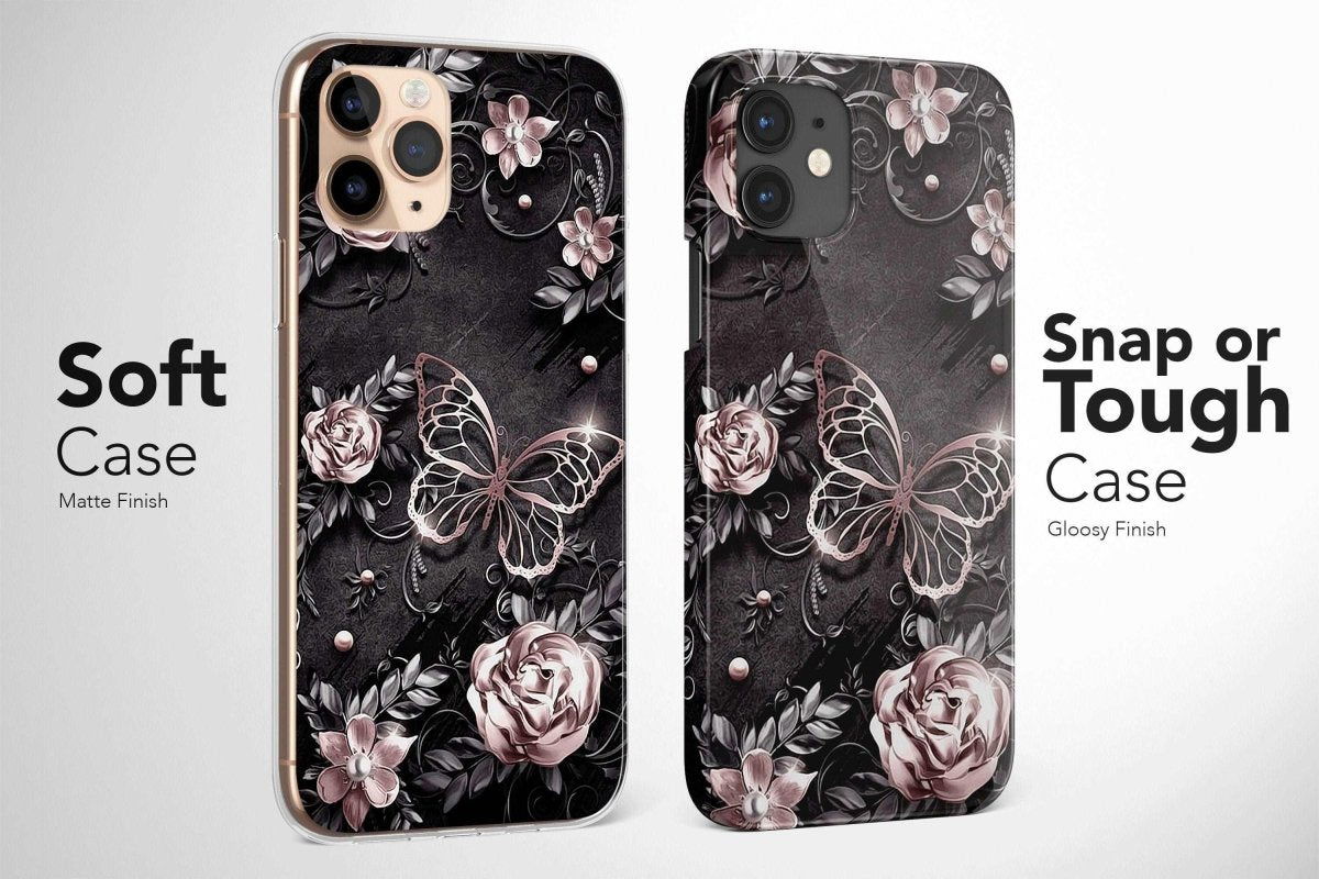 Butterfly Phone Case Cute Aesthetic Retro Floral Cover - Image 4