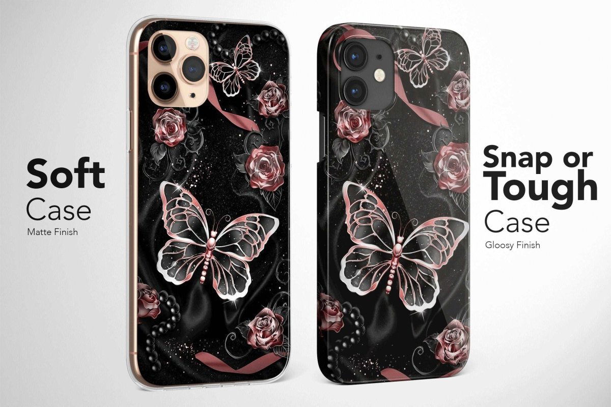 Butterfly Phone Case Cute Aesthetic Retro Floral Cover - Image 6