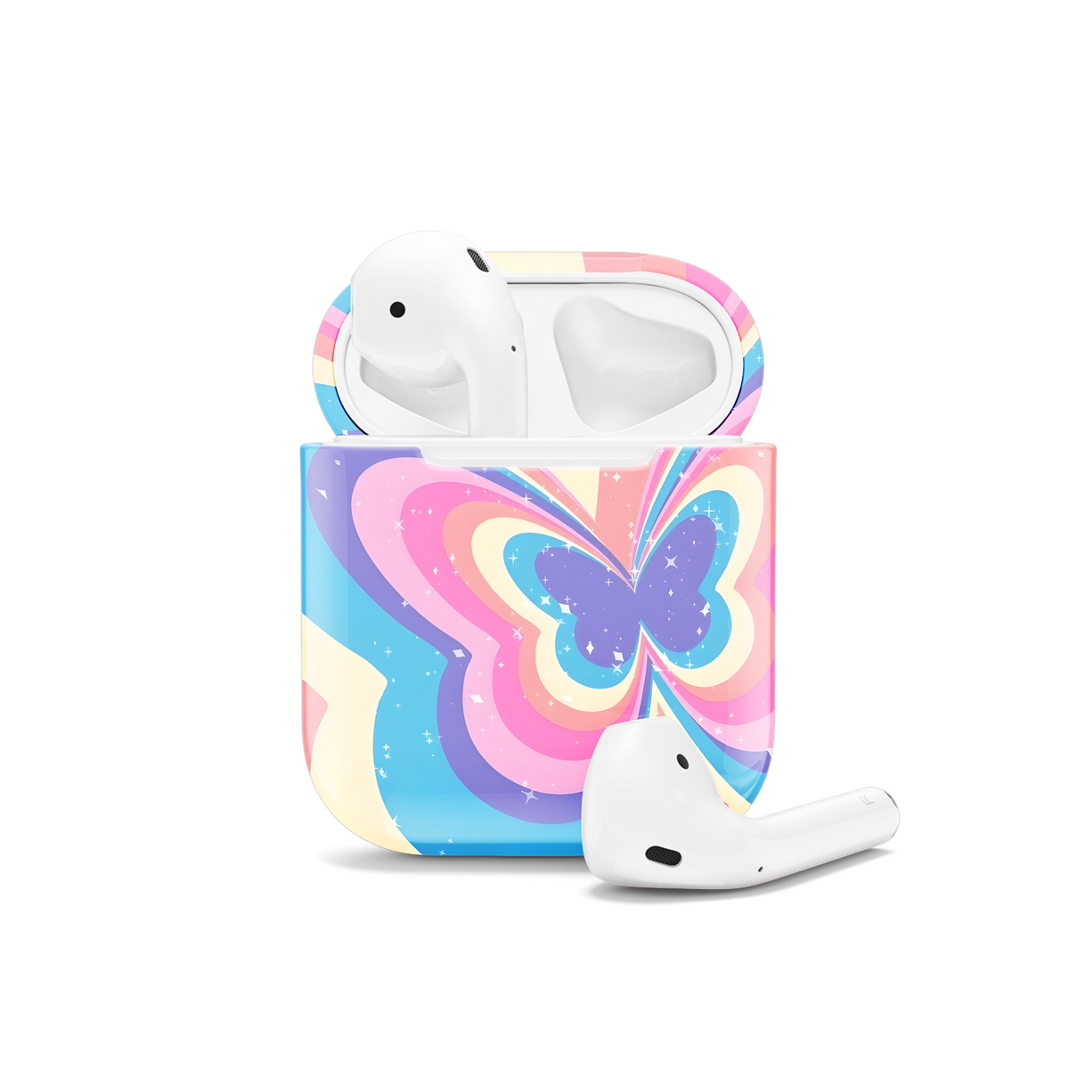 Butterfly Retro Y2K Colorful AirPods Case AirPods Pro AirPods Pro 2 AirPods 3 AirPods 2 Glossy 1820 - Image 1