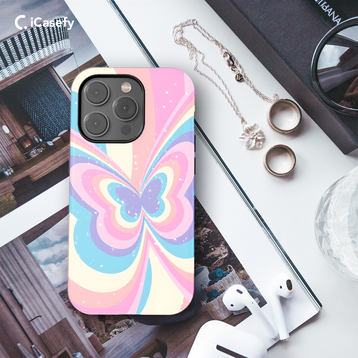 Butterfly Retro Y2K Colorful Phone Case iPhone Samsung Cover Pixel 1820 - Image 3